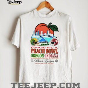 Indiana Hoosiers Peach Bowl Stadium Match Up Oregon vs Indiana Jan 9 shirt