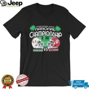 Indiana Hoosiers vs Miami Hurricanes 2026 National Championship dual helmet shirt Indiana Hoosiers vs Miami Hurricanes 2026 National Championship dual helmet shirt