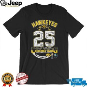 Iowa Hawkeyes Football 2025 ReliaQuest Bowl Champions Commemorative Tee