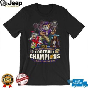 JMU Dukes 2023 Sun Belt Conference Football Champions T Shirt