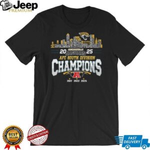 Jacksonville Jaguars 2025 AFC South Division Champions Skyline T shirt Jacksonville Jaguars 2025 AFC South Division Champions Skyline T shirt