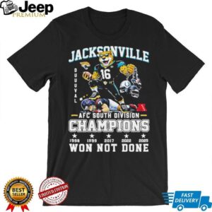 Jacksonville Jaguars AFC South Division Champions T Shirt Jacksonville Jaguars AFC South Division Champions T Shirt