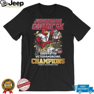 Jacksonville State Gamecocks 2025 IS4S Salute to Veterans Bowl Champions T Shirt Jacksonville State Gamecocks 2025 IS4S Salute to Veterans Bowl Champions T Shirt