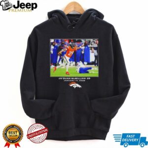 Jaquan Mcmillian Denver Broncos Nfl Playoffs January 17 2026 T Shirt Jaquan Mcmillian Denver Broncos Nfl Playoffs January 17 2026 T Shirt