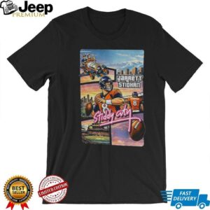 Jarrett Stidham Denver Broncos Football Stiddy City Grand Theft Auto games shirt Jarrett Stidham Denver Broncos Football Stiddy City Grand Theft Auto games shirt