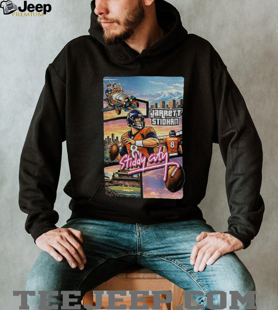 Jarrett Stidham Denver Broncos Football Stiddy City Grand Theft Auto games shirt Jarrett Stidham Denver Broncos Football Stiddy City Grand Theft Auto games shirt