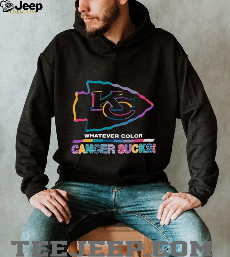 Kansas City Chiefs Whatever Color Cancer Sucks! Awareness T Shirt Kansas City Chiefs Whatever Color Cancer Sucks! Awareness T Shirt