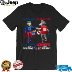 Kansas City Game Day Jayhawks on Saturdays, Chiefs on Sundays Tee Kansas City Game Day Jayhawks on Saturdays, Chiefs on Sundays Tee