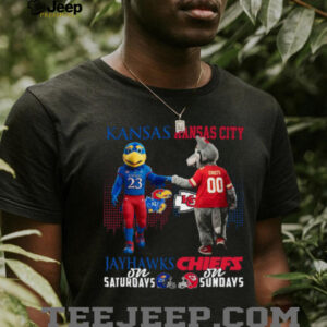 Kansas City Game Day Jayhawks on Saturdays, Chiefs on Sundays Tee
