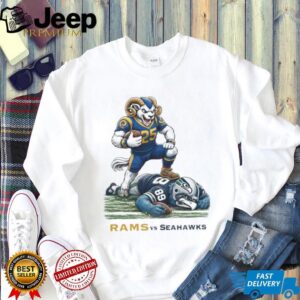 LA Rams Dominating Seattle Seahawks Mascot Football T Shirt T Shirt