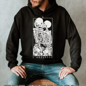 L'Amoureux Tarot Card Kissing Skeletons Lovers Vintage Distressed Graphic Tee