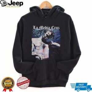La Media Cruz Artistic Religious Graphic T Shirt La Media Cruz Artistic Religious Graphic T Shirt