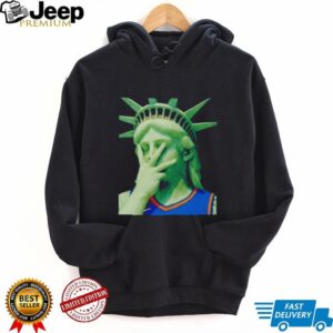 Liberty Facepalm Basketball T Shirt New York Statue of Liberty Jersey Graphic