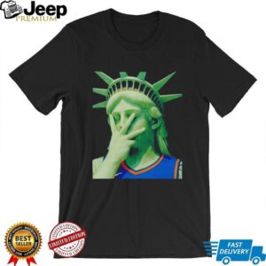 Liberty Facepalm Basketball T Shirt New York Statue of Liberty Jersey Graphic