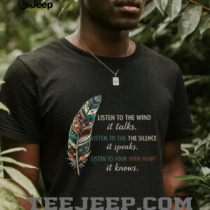 Listen to Your Heart Inspirational Feather T shirt