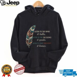 Listen to Your Heart Inspirational Feather T shirt