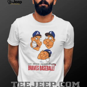 Los Angeles Dodgers caricature I eat breathe and sleep braves baseball shirt