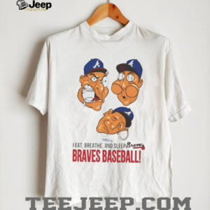 Los Angeles Dodgers caricature I eat breathe and sleep braves baseball shirt