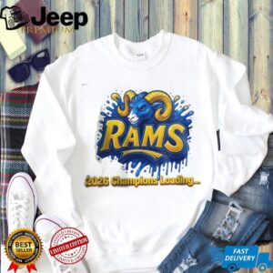 Los Angeles Rams 2026 Champions Loading Football Graphic Tee