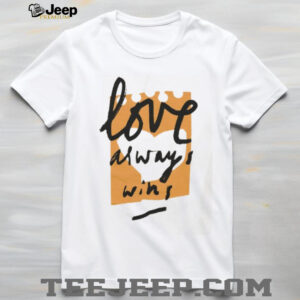 Love Always Wins Minimalist Handwritten Art T Shirt