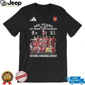 Arsenal 140 Years of Pride and Passion Commemorative T Shirt