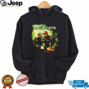 MAGA Cats Patriotic Military Felines Red Hat Graphic Tee MAGA Cats Patriotic Military Felines Red Hat Graphic Tee