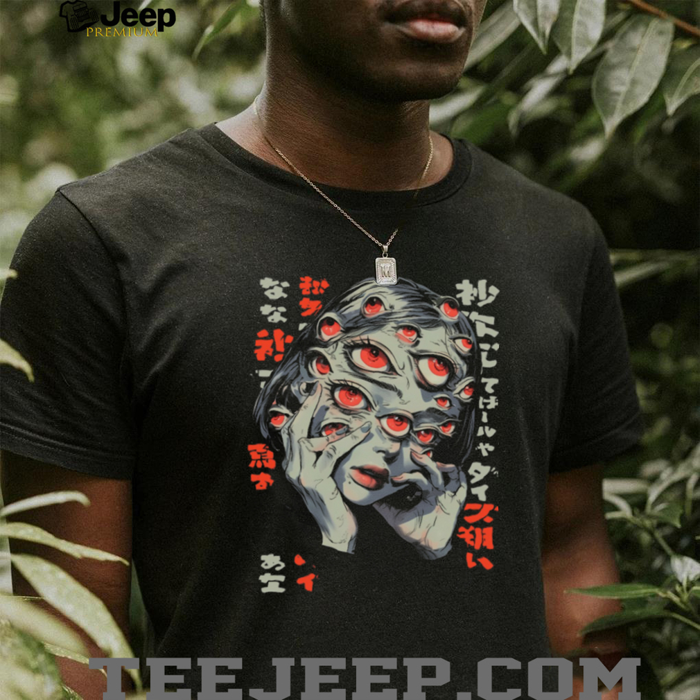 Many Eyed Monster Girl Japanese Horror Manga Aesthetic T Shirt Many Eyed Monster Girl Japanese Horror Manga Aesthetic T Shirt