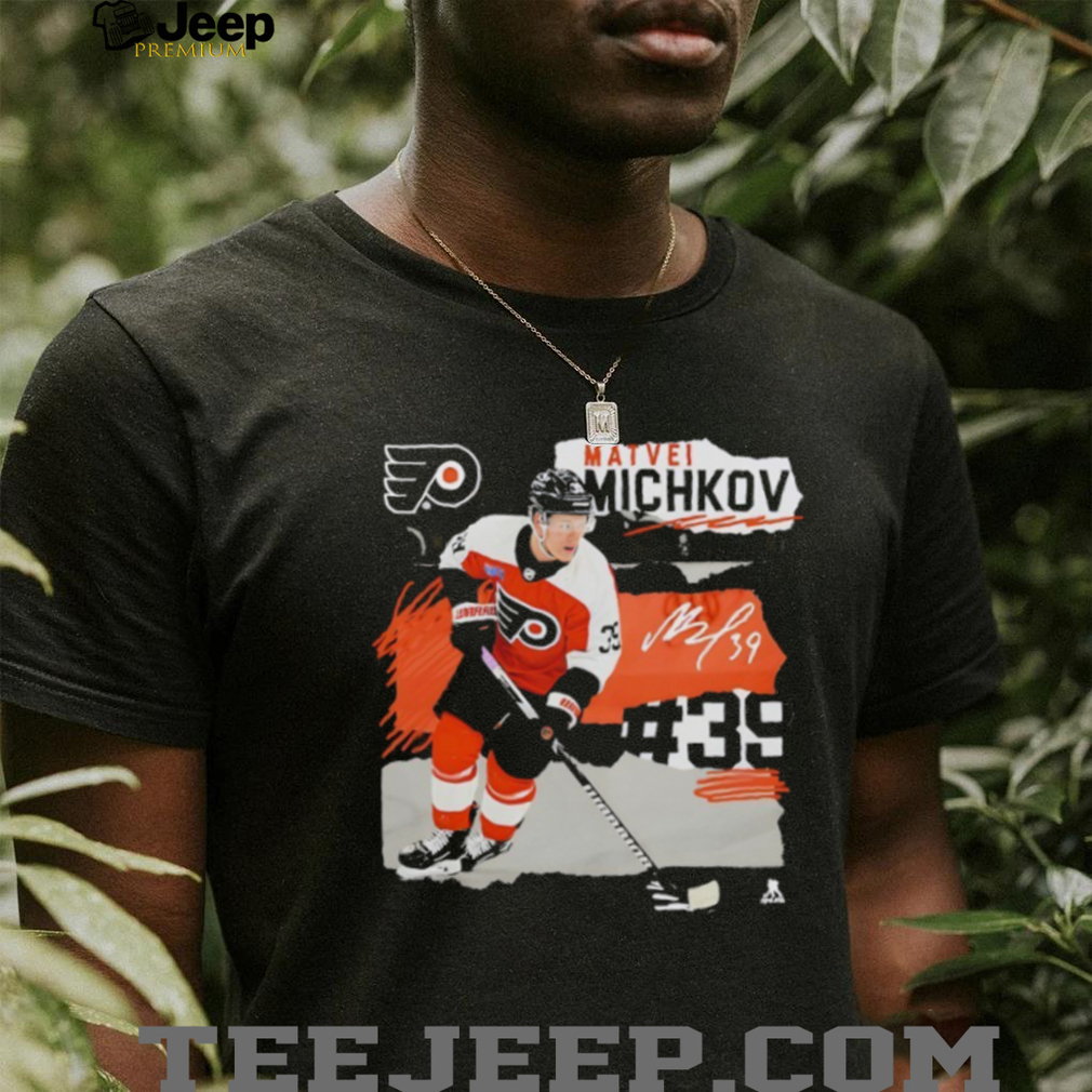Matvei Michkov Philadelphia Flyers Hockey Player Signature Design Shirt Matvei Michkov Philadelphia Flyers Hockey Player Signature Design Shirt