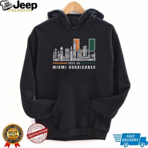 Miami Hurricanes 2025 26 Roster City Skyline Shirt Miami Hurricanes 2025 26 Roster City Skyline Shirt