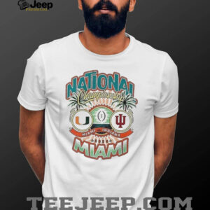 Miami Hurricanes Vs Indiana Hoosiers College Football Playoff 2026 National Championship Game Matchup Logo Shirt