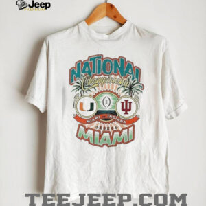 Miami Hurricanes Vs Indiana Hoosiers College Football Playoff 2026 National Championship Game Matchup Logo Shirt