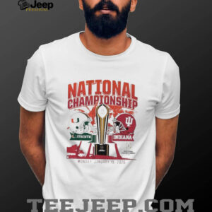Miami Hurricanes Vs Indiana Hoosiers College Football Playoff 2026 National Championship Vintage Helmet T Shirt