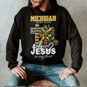Michigan In My Veins Jesus In My Heart Wolverine Basketball T Shirt