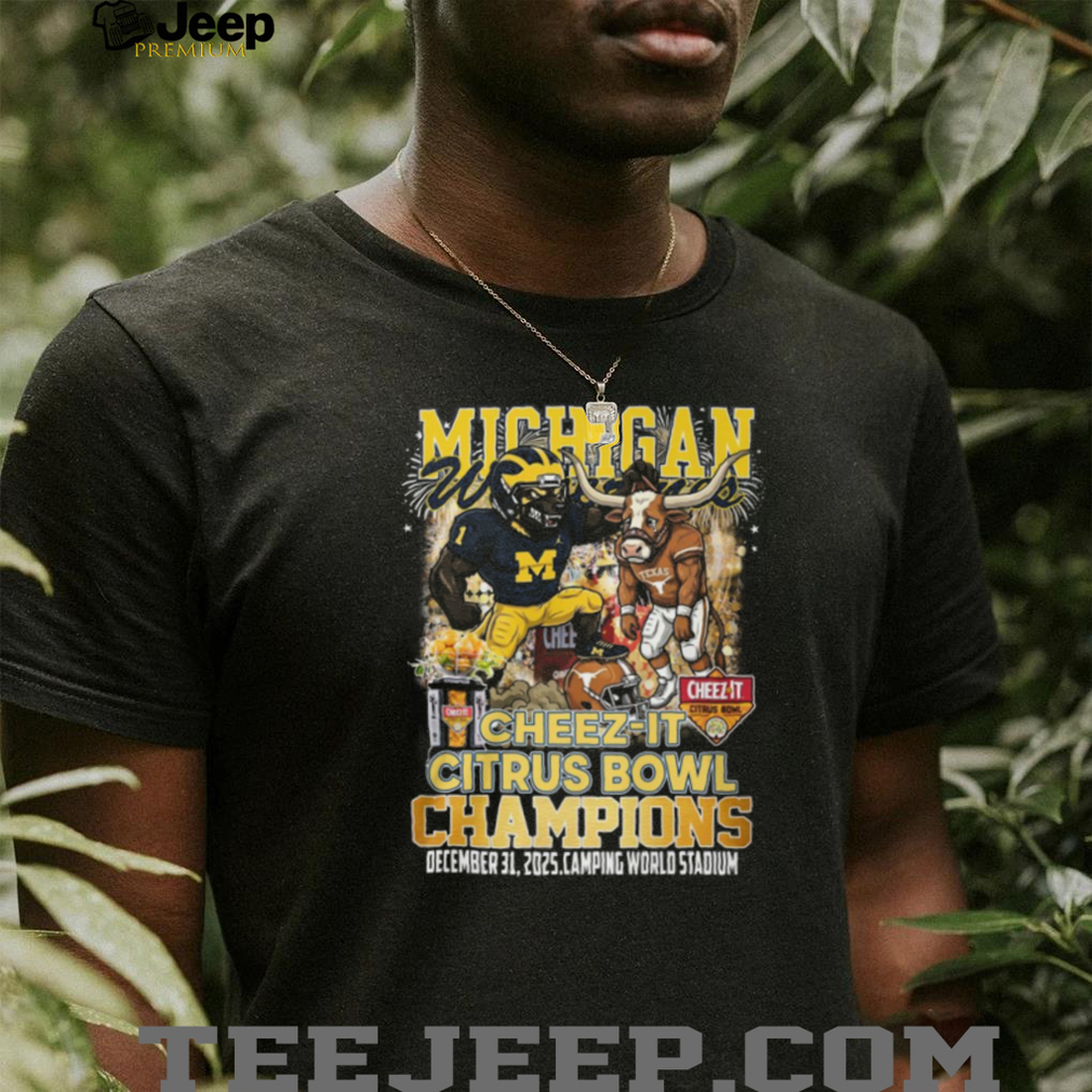 Michigan Wolverines 2025 Cheez It Citrus Bowl Champions Graphic T Shirt Michigan Wolverines 2025 Cheez It Citrus Bowl Champions Graphic T Shirt