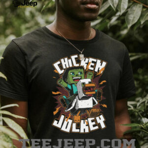 Minecraft Chicken Jockey Zombie Hulk Funny Gaming T Shirt