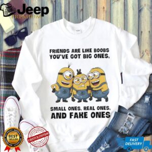 Minion friends are like boobs you’ve got big ones small ones real ones and fake ones shirt