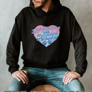 My Valentine Has Paws Heart Galaxy Dog Lover Sweatshirt
