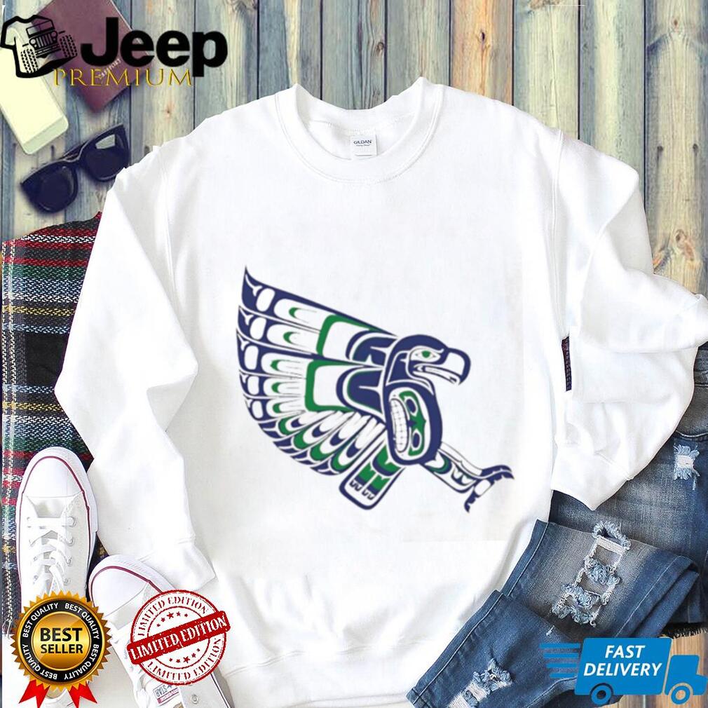 Native American Tribal Art Seattle Seahawks Northwest Coast Style T Shirt Native American Tribal Art Seattle Seahawks Northwest Coast Style T Shirt