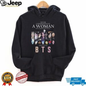 Never Underestimate A Woman Who Loves BTS K Pop Signature T Shirt