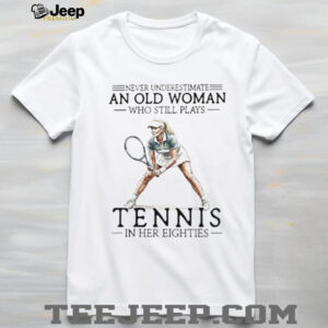 Never Underestimate An Old Woman Tennis Eighties Long Sleeve