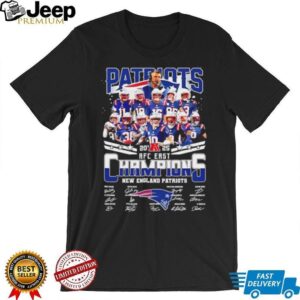 New England Patriots 2025 AFC East Division Champions Signature t shirt