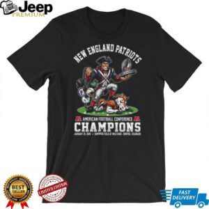 New England Patriots AFC Champions 2026 T Shirt Victory Over Broncos Tee