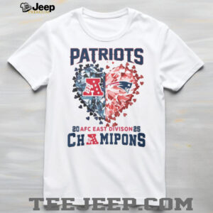 New England Patriots AFC East Division Champions Crystal Heart T Shirt