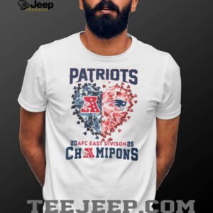 New England Patriots AFC East Division Champions Crystal Heart T Shirt