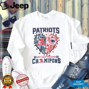 New England Patriots AFC East Division Champions Crystal Heart T Shirt
