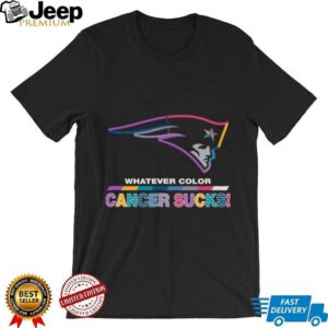New England Patriots ‘Whatever Color Cancer Sucks’ Multi Color Awareness T Shirt. New England Patriots ‘Whatever Color Cancer Sucks’ Multi Color Awareness T Shirt.