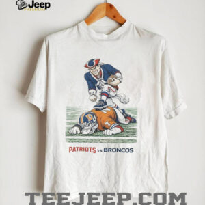 New England Patriots vs Denver Broncos Mascot Rivalry Football T Shirt