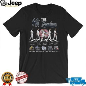 New York Yankees Core Five Thank You For The Memories Signatures T Shirt