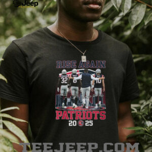 New England Patriots Rise Again 2025 Signatures T Shirt New England Patriots Rise Again 2025 Signatures T Shirt
