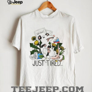 Not Dead Just Tired Opossum Playing Possum Floral Graphic T Shirt